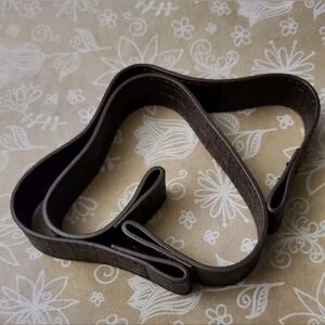 Miche Pair Brown Alligator Look Purse Handle Straps w/o caribiners - Preowned